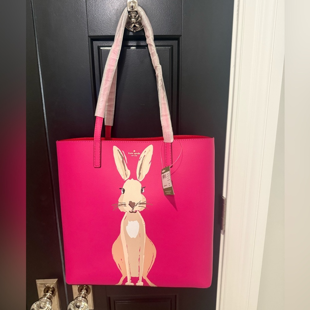 Kate Spade Vibrant Pink Shoulder Bag with Rabbit Design